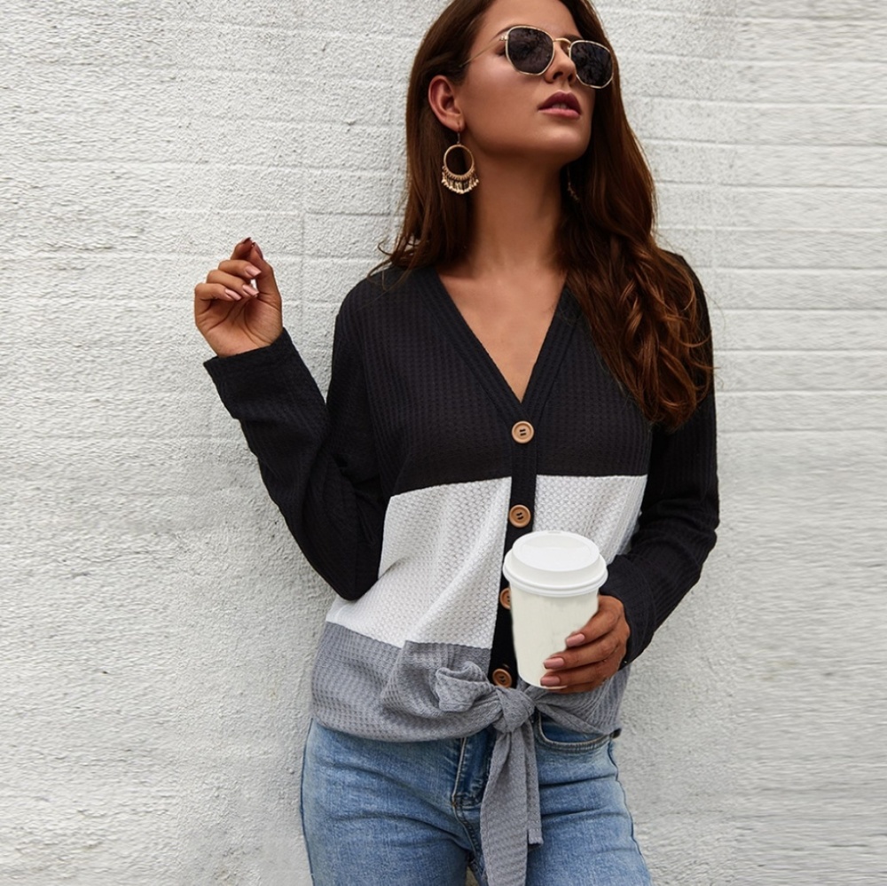 🌺BLACK 🌺 BLUE🌺 Tie Front Cardigan